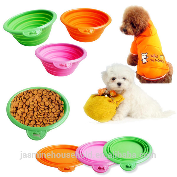 bpaフリーの食品グレードポータブル折りたたみシリコンペットの犬のボウル-フードボウル、ペットフィーダー問屋・仕入れ・卸・卸売り