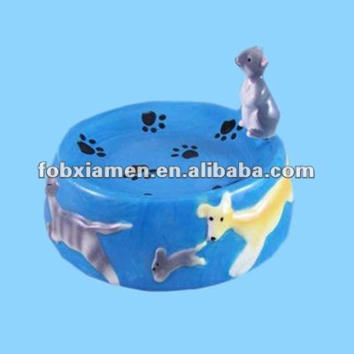 2012スイートホーム猫とマウスゲームスカイブルー磁器ペットフィーダー-フードボウル、ペットフィーダー問屋・仕入れ・卸・卸売り