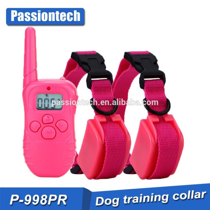 P-998PR防水充電式lcdショックコントロールペット犬の訓練の襟付き100レベルの振動+ 100レベル静的ショック-トレーニング用品問屋・仕入れ・卸・卸売り