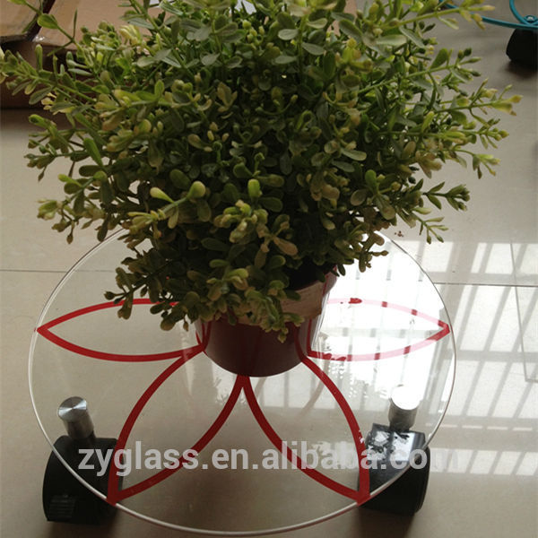 ラウンドガラス植木鉢を移動する新しいデザイン中国製-ポットトレー問屋・仕入れ・卸・卸売り