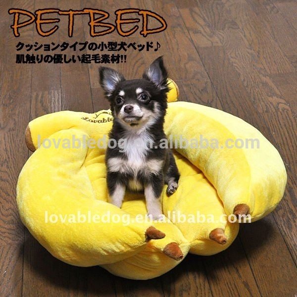 日本のlovabledog新しい素敵なバナナの犬ベッド卸売/豪華なペットベッド-ベッド、付属品問屋・仕入れ・卸・卸売り