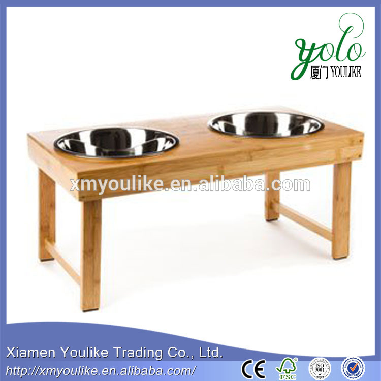 固体hotsellingテーブル竹犬猫ペットフィーダー-フードボウル、ペットフィーダー問屋・仕入れ・卸・卸売り