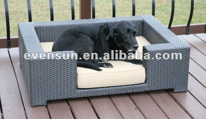 3 ピース屋外ガーデン pe籐籐犬ベッド-ベッド、付属品問屋・仕入れ・卸・卸売り