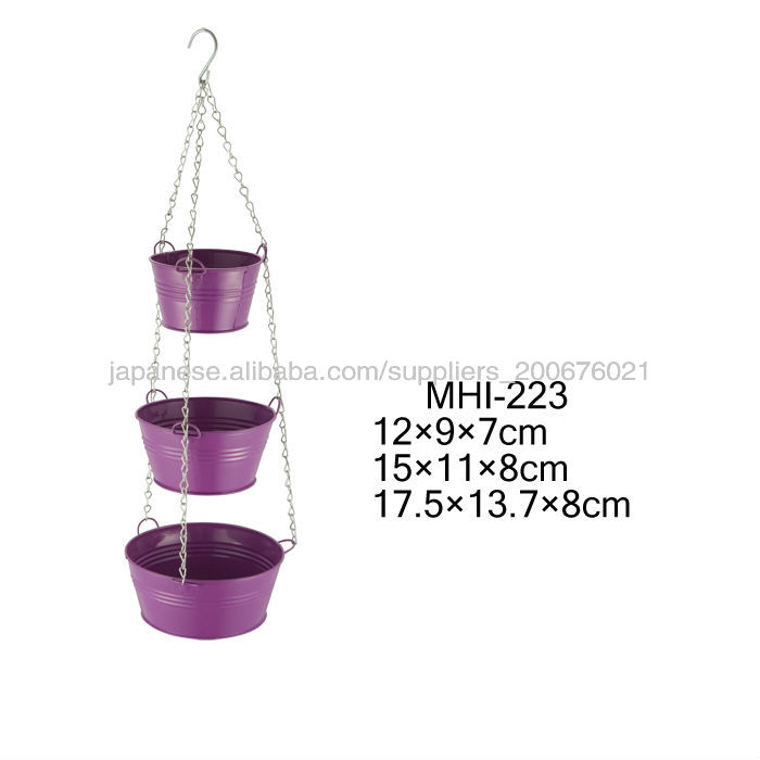スチール製ハンギングプランター・吊り鉢-ハンギングバスケット問屋・仕入れ・卸・卸売り
