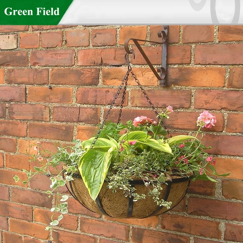 緑のフィールド装飾的な金属の庭のプランター植木鉢-ハンギングバスケット問屋・仕入れ・卸・卸売り