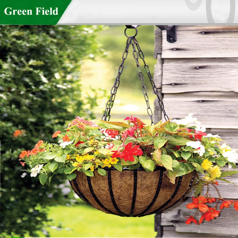 金属緑色の緑のフィールドのリビングの庭の植木鉢-ハンギングバスケット問屋・仕入れ・卸・卸売り