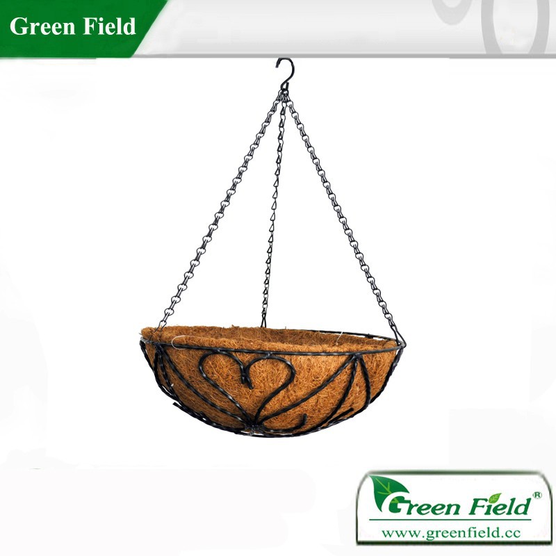 緑のフィールド鉄金属ハンギングバスケット-ハンギングバスケット問屋・仕入れ・卸・卸売り