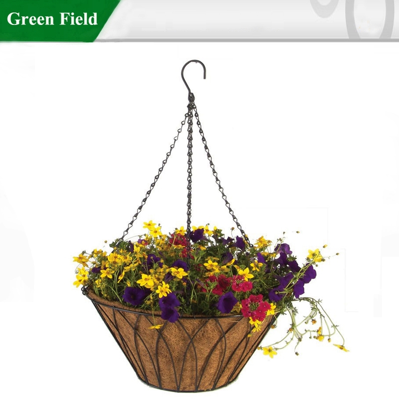 緑のフィールドoutdorフラワーポットガーデン植物のポット-ハンギングバスケット問屋・仕入れ・卸・卸売り