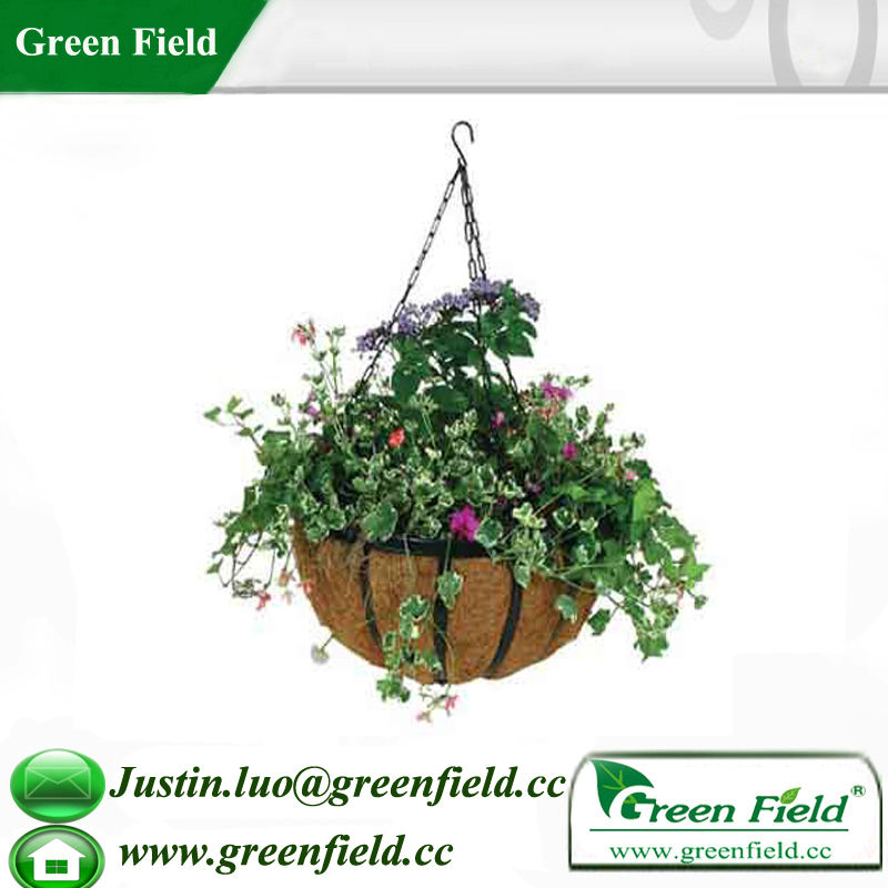 緑のフィールドガーデンハンギングバスケット、 花の植栽パウチハンギングバスケット-ハンギングバスケット問屋・仕入れ・卸・卸売り
