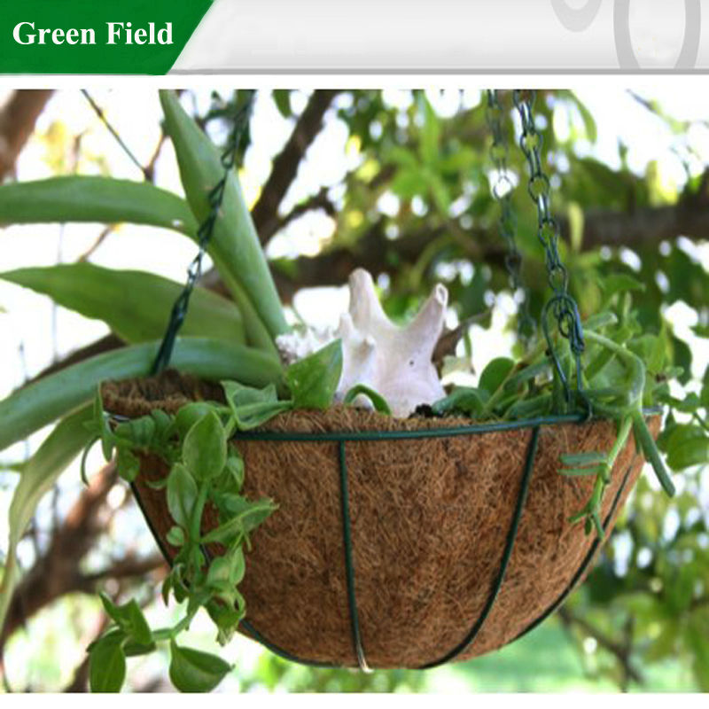 装飾的な庭の植木鉢プランターココライナー付き-ハンギングバスケット問屋・仕入れ・卸・卸売り