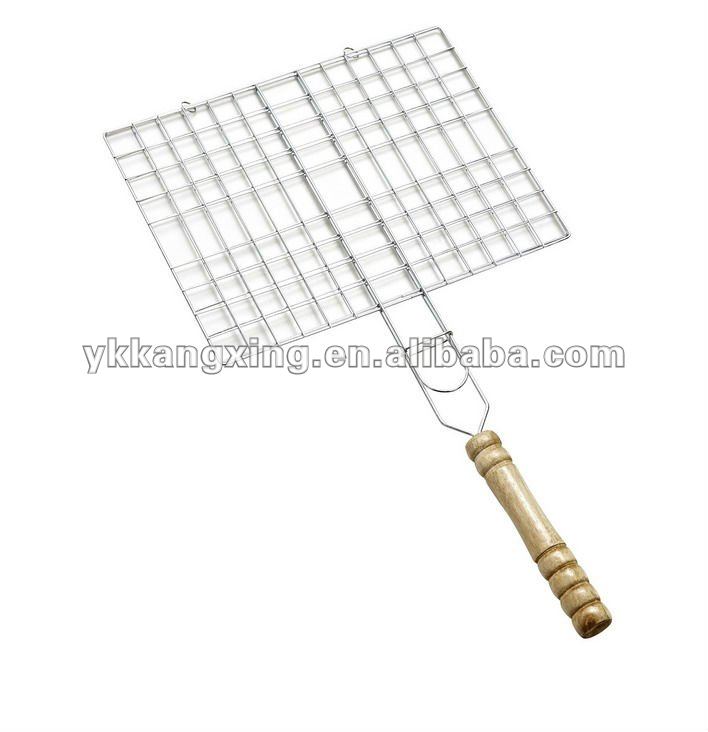 Oem拡張熱い販売木製ハンドルhumburgerバーベキューワイヤーメッシュ-BBQアクセサリー問屋・仕入れ・卸・卸売り