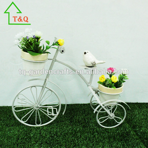 新しい金属郷愁ヤードバイクプランタークリーム装飾植木鉢屋内-植木鉢、プランター問屋・仕入れ・卸・卸売り