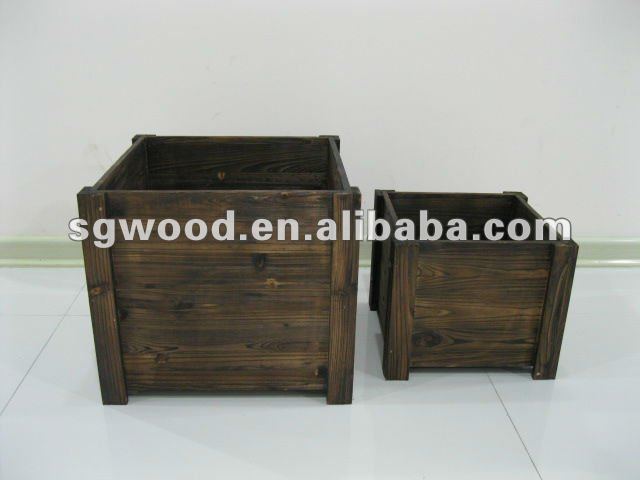 木製の正方形プランター-植木鉢、プランター問屋・仕入れ・卸・卸売り