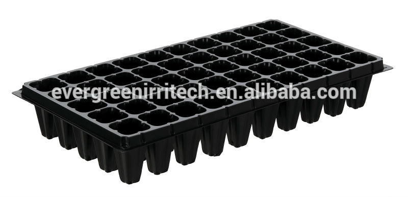庭のプラスチック製の底付きトレイ50細胞種子の発芽-育苗トレー、蓋問屋・仕入れ・卸・卸売り