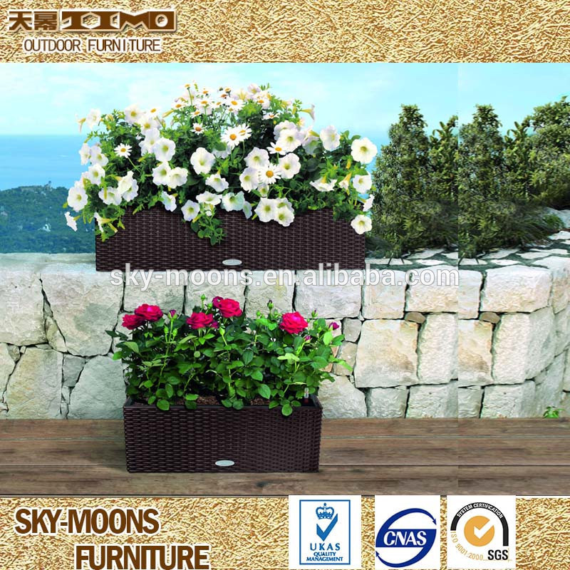 フラットフラワーポット、 屋外の籐のポット正方形の庭の花大( p010)-植木鉢、プランター問屋・仕入れ・卸・卸売り