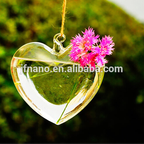 創造的なガラスの花の花瓶の愛の形をぶら下げガラス容器水耕-植木鉢、プランター問屋・仕入れ・卸・卸売り