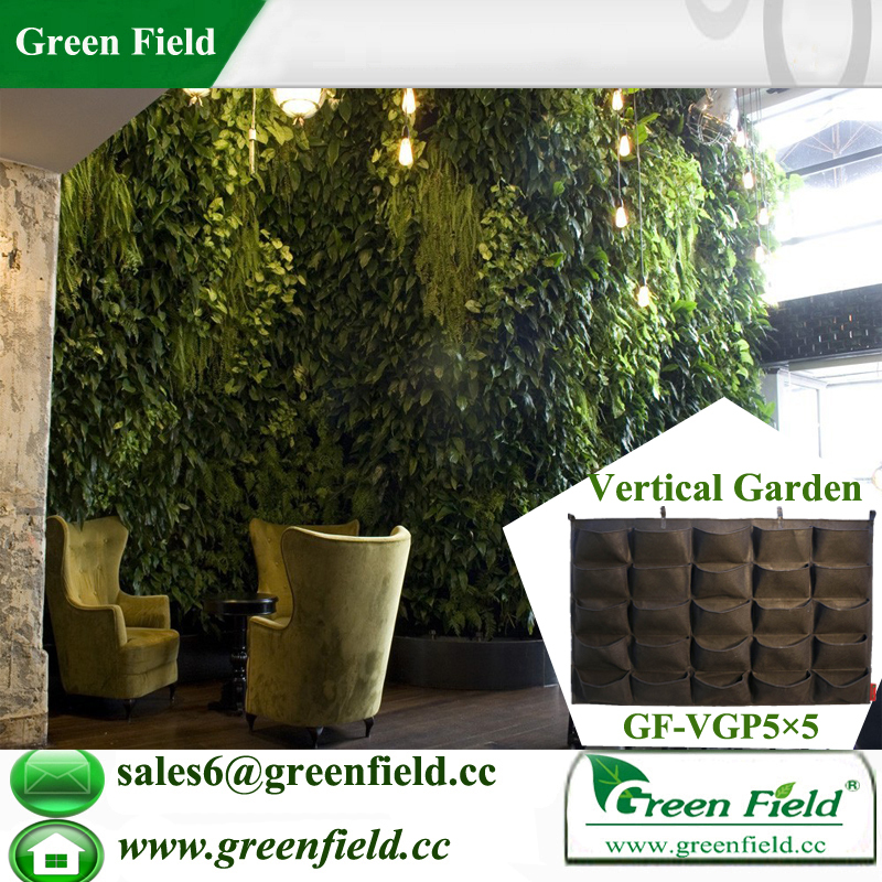 緑色の縦壁の花のポット、 フェルトフラワーポットのリビングの壁-植木鉢、プランター問屋・仕入れ・卸・卸売り