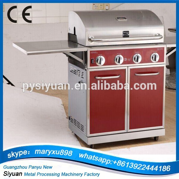 新しいデザインのプロ赤屋外バーベキューガスグリル-BBQグリル問屋・仕入れ・卸・卸売り