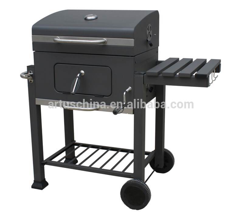 木炭バーベキューグリルトロリーグリルキャンプグリル付きサイドテーブル-BBQグリル問屋・仕入れ・卸・卸売り