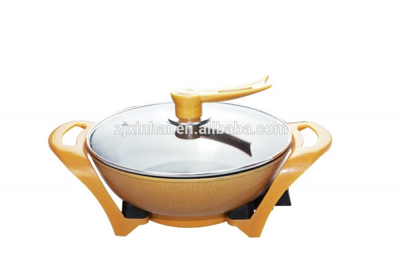 30センチテフロンコーティングmulfunctionalラウンド電気フライパン-BBQグリル問屋・仕入れ・卸・卸売り
