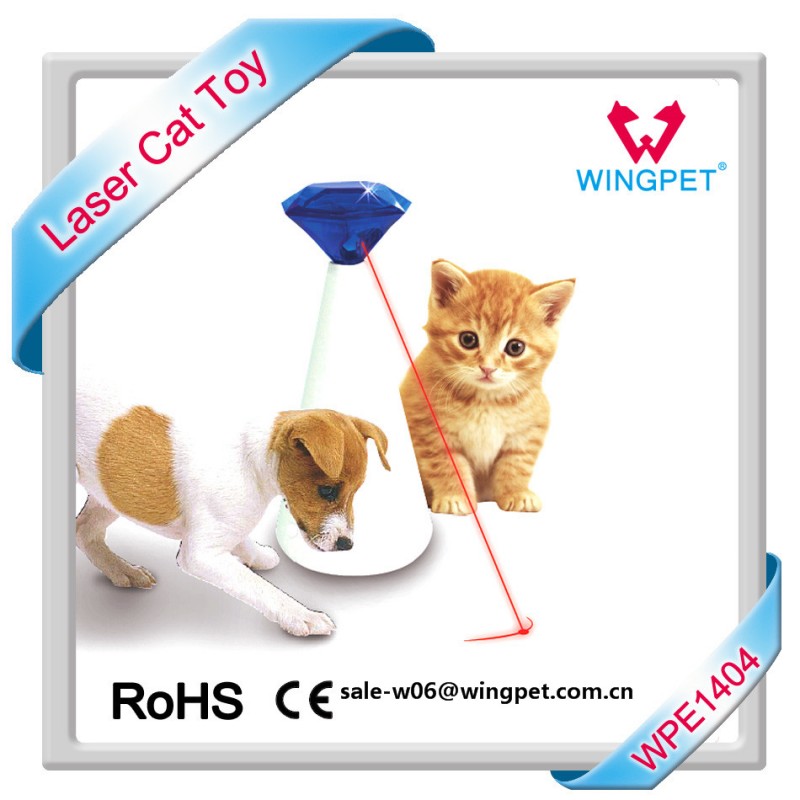 レーザーポインター猫のおもちゃインタラクティブ回転猫レーザーおもちゃ電子ペットレーザーおもちゃWPE1404-ペット用玩具問屋・仕入れ・卸・卸売り