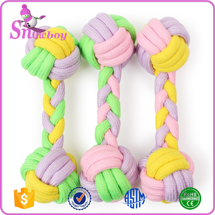 犬ペットの咀嚼ロープ骨形状キャンディーの色の綿ロープのおもちゃ-ペット用玩具問屋・仕入れ・卸・卸売り
