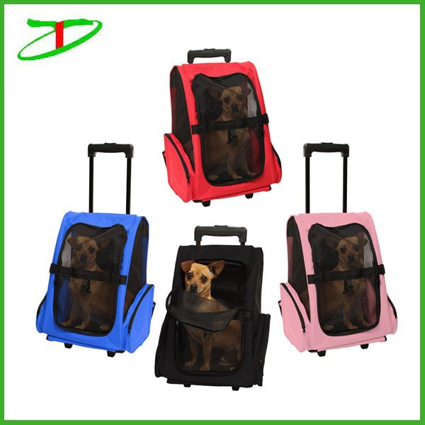 ペットキャリア犬猫ローリングバックパック旅行航空会社ホイール荷物袋、プロモーション犬ローリングキャリア-ペット檻、キャリヤー、および家問屋・仕入れ・卸・卸売り