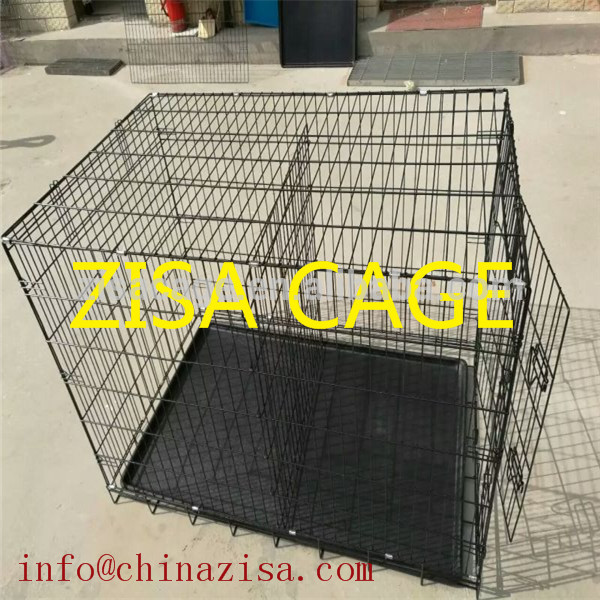 中国zisaファクトリープロデュース黒犬ケージ20 '24' 36 '42'メタル犬クレート用販売-ペット檻、キャリヤー、および家問屋・仕入れ・卸・卸売り