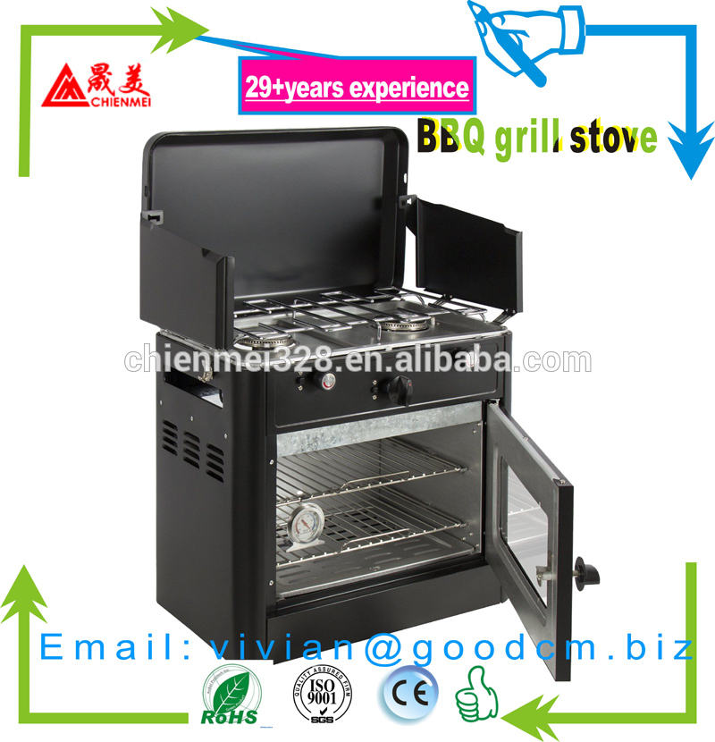 CAMP-CHEF-Deluxe-Portable-Outdoor-Camping-LPG-Gas-Oven-Hob-2-Ring-Burners-BBQグリル問屋・仕入れ・卸・卸売り