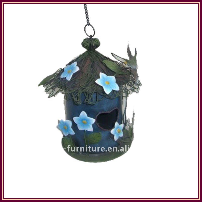 ペットハウスの庭の装飾工芸品錬鉄ハンギングの金属の鳥の家鳥籠-ペット檻、キャリヤー、および家問屋・仕入れ・卸・卸売り