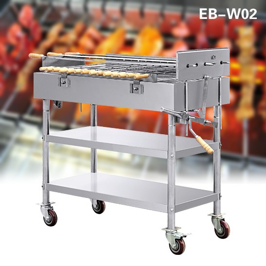 ステンレス鋼ロータリー炭ロティサリーバーベキューグリル/バーベキューグリルEB-W04-BBQグリル問屋・仕入れ・卸・卸売り