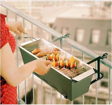 ホット販売ポータブル炭バルコニーぶら下げバーベキューグリル-BBQグリル問屋・仕入れ・卸・卸売り