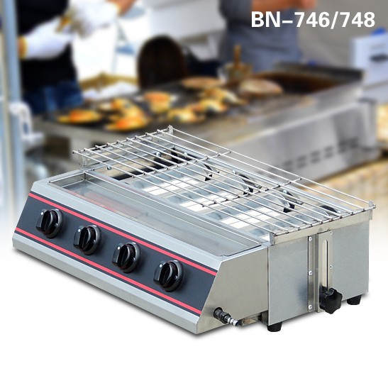 2015熱い販売!!!無煙ガスバーベキューグリル/バーベキューOvenBN-746/748-BBQグリル問屋・仕入れ・卸・卸売り
