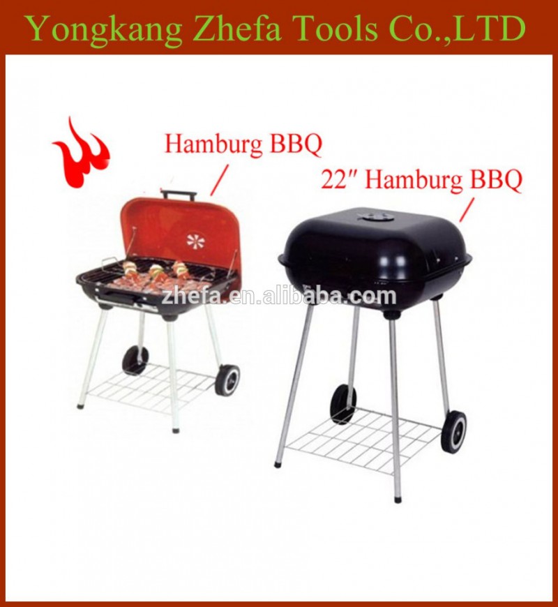 ポーランドスタイル正方形ハンバーグバーベキューグリルトロリー22インチケトルバーベキューグリル-BBQグリル問屋・仕入れ・卸・卸売り