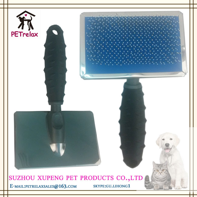 (xl) pr80047-2カラフルソフトラバーパッド快適なペットの犬の形状のハンドルハードラバーグルーミングブラシ-グルーミング製品問屋・仕入れ・卸・卸売り
