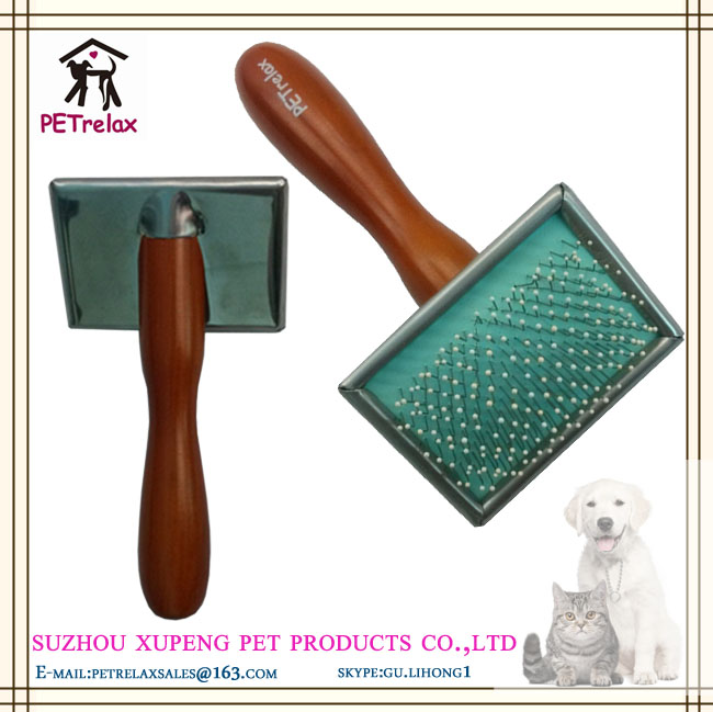 (s) pr800242015新しい熱い販売の天然木のハンドル付きペットブラシソフト青パッド最高の犬のブラシをグルーミング-グルーミング製品問屋・仕入れ・卸・卸売り