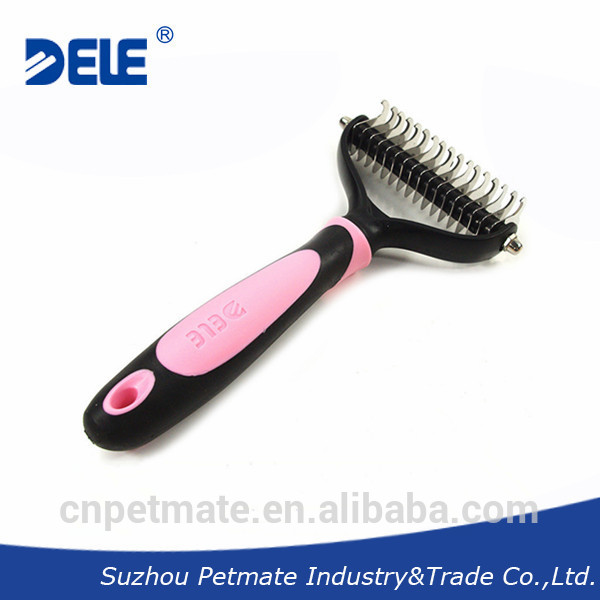 Dele犬脱毛製品ペットグルーミング櫛両面ブレード犬dematting ブラシ-グルーミング製品問屋・仕入れ・卸・卸売り