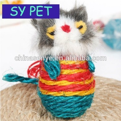 かわいい猫のロープおもちゃや麻縄レインボーボール猫用セット-ペット用玩具問屋・仕入れ・卸・卸売り