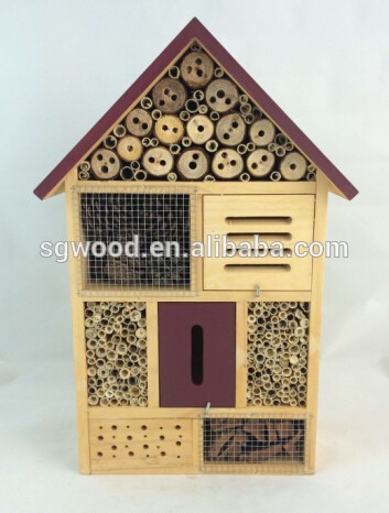bsciの工場自然木製昆虫の家、 棒付き蜂家、 テントウムシホテル-ペット檻、キャリヤー、および家問屋・仕入れ・卸・卸売り