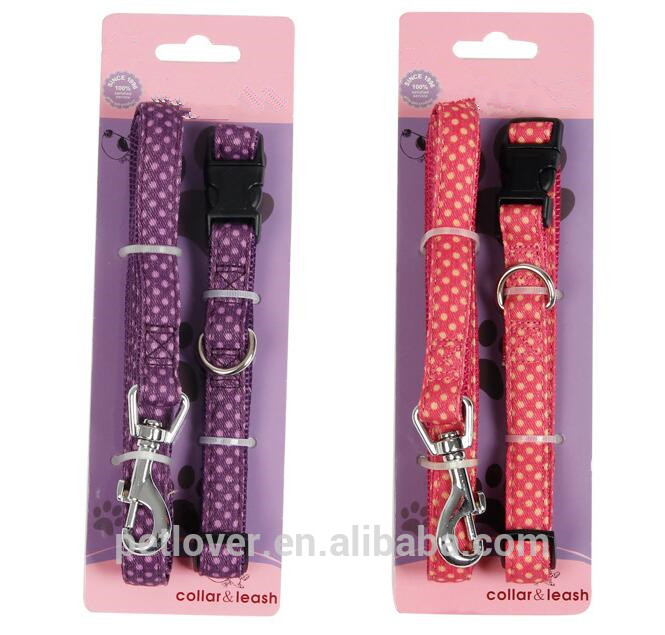 2016新しい犬リードポルカドット-首輪、リード問屋・仕入れ・卸・卸売り