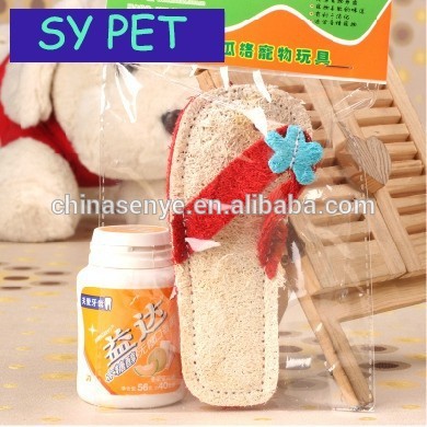 新しい到着のかわいいペット犬猫チュートイ口臼歯をヘチマフリップ- フロップのスリッパー-ペット用玩具問屋・仕入れ・卸・卸売り