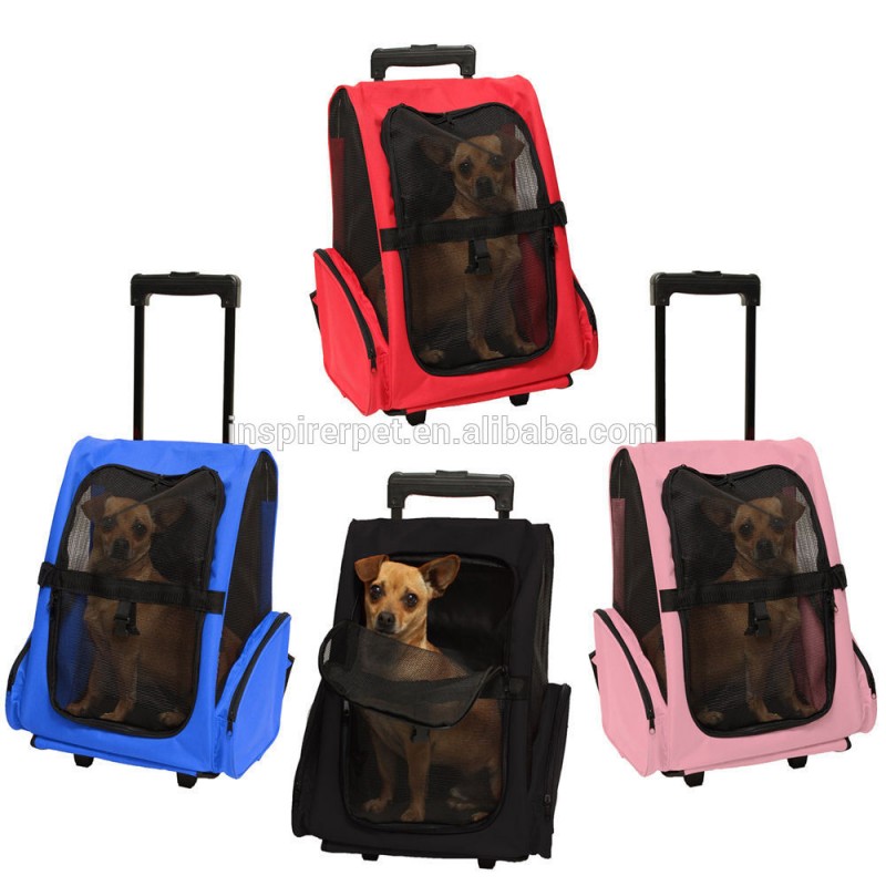 ペットキャリア犬猫ローリングバックパック旅行の航空会社のホイールの荷物袋-ペット檻、キャリヤー、および家問屋・仕入れ・卸・卸売り