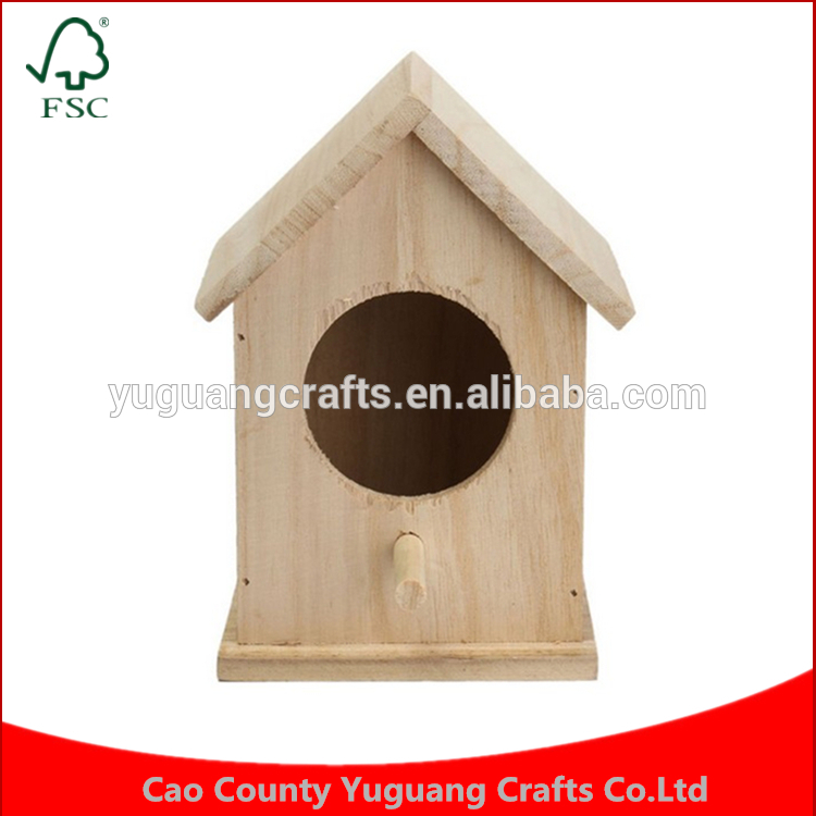 フィーダー野生の鳥の巣ホームガーデンネスティングで木材スティック新しい木製バードハウス-ペット檻、キャリヤー、および家問屋・仕入れ・卸・卸売り