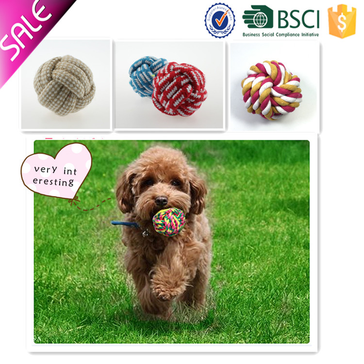 綿ロープペット犬の咀嚼のおもちゃ犬ボール-ペット用玩具問屋・仕入れ・卸・卸売り