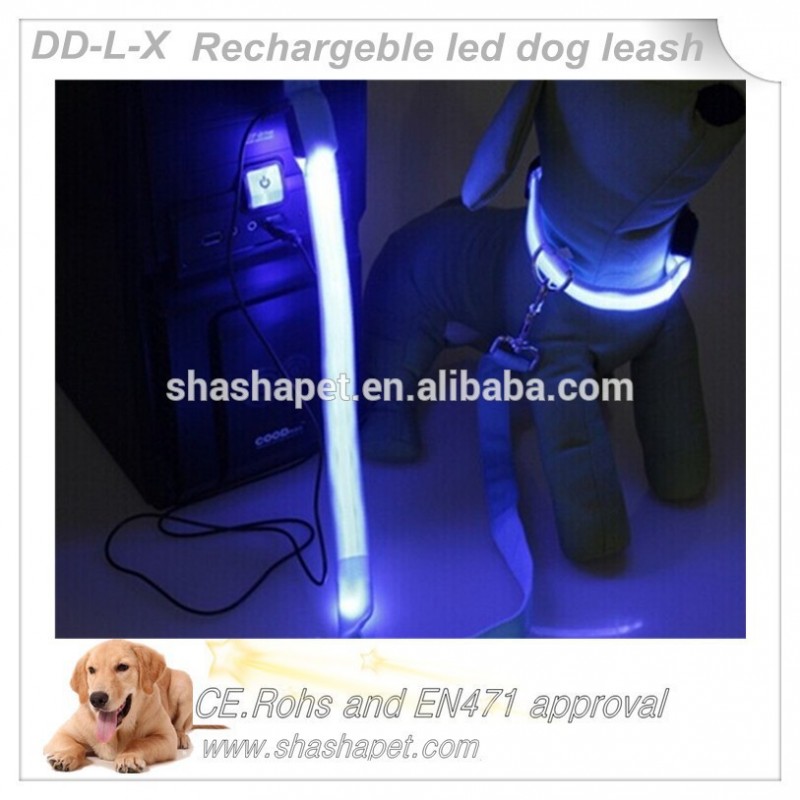 ペットアクセサリー充電式の犬のリード、 usb充電式led付きの犬のリード犬の綱-首輪、リード問屋・仕入れ・卸・卸売り