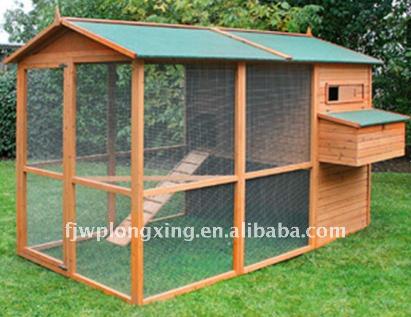 大きな木製ケージの鶏小屋の実行-ペット檻、キャリヤー、および家問屋・仕入れ・卸・卸売り