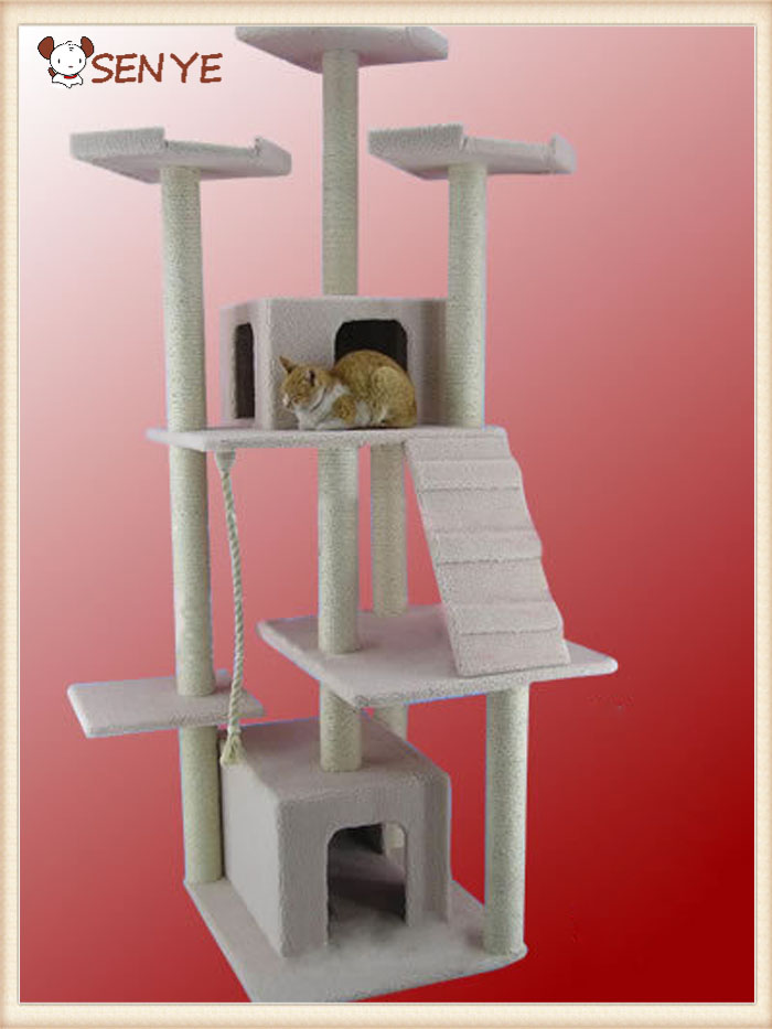小さな列ペット用品クライミング隠すフレーム猫ツリースクラッチ塔-ペット用玩具問屋・仕入れ・卸・卸売り