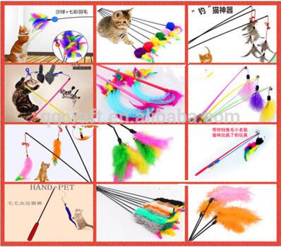 Wholesaelペット製品最高の猫のおもちゃインタラクティブ猫杖ティーザー-ペット用玩具問屋・仕入れ・卸・卸売り