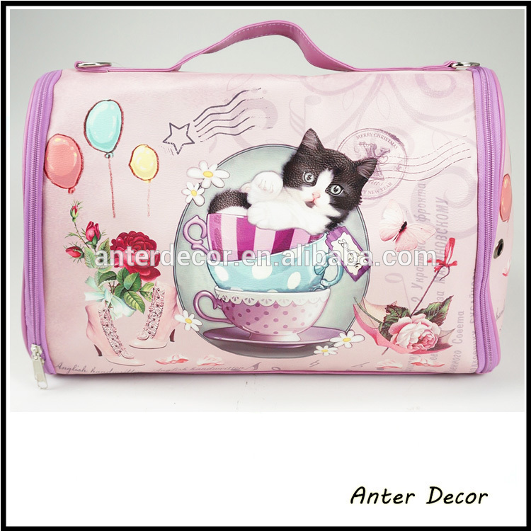 新しいデザインプリント猫ペットキャリアバッグ用ペット旅行(CR-CN044)-ペット檻、キャリヤー、および家問屋・仕入れ・卸・卸売り