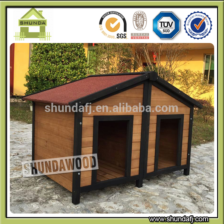 品質保証ユニーク な開閉屋根ダブル木製犬小屋-ペット檻、キャリヤー、および家問屋・仕入れ・卸・卸売り